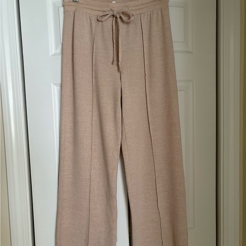 Haven Tan Wide Leg Drawstring Pants